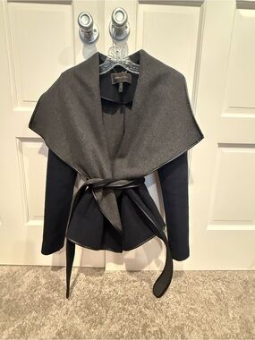 BCBGMaxAzria Black Wool-Blend Coat